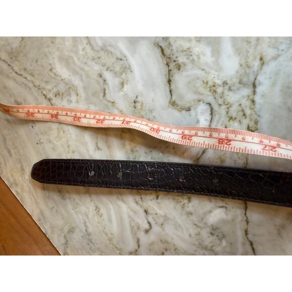 Vintage Brighton Belt Golfer Charm Detail Brown M - Picture 5 of 5